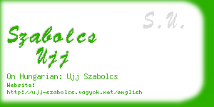 szabolcs ujj business card